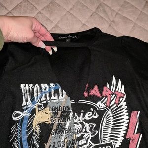 Black graphic dress